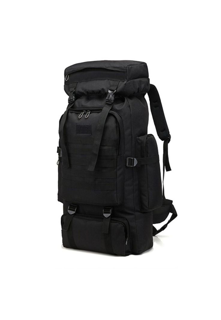 Mochila Táctica Camping Trekking Senderismo 80 L Negro-0