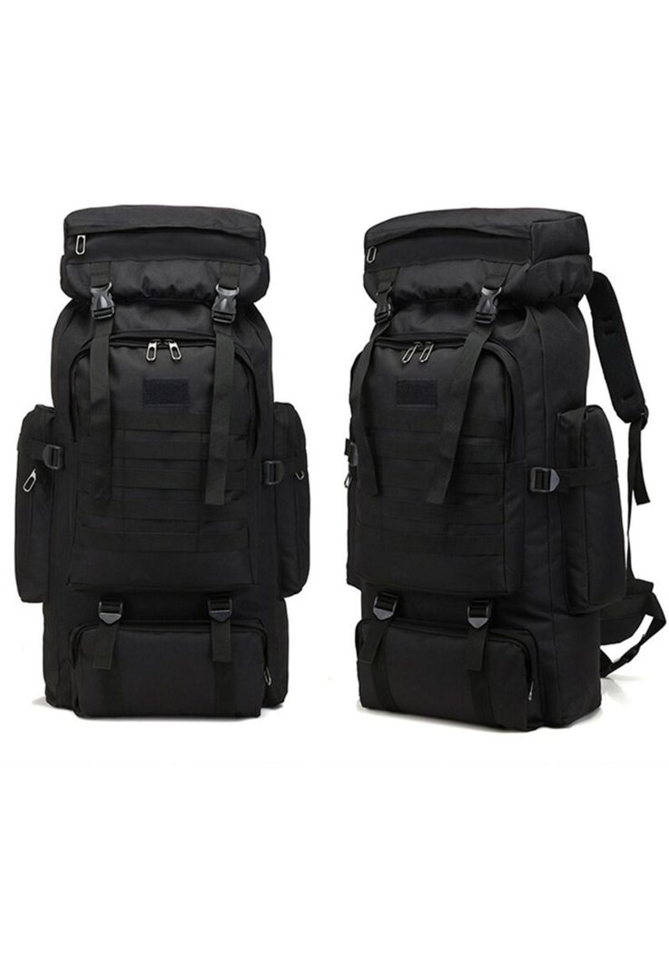 Mochila Táctica Camping Trekking Senderismo 80 L Negro-2