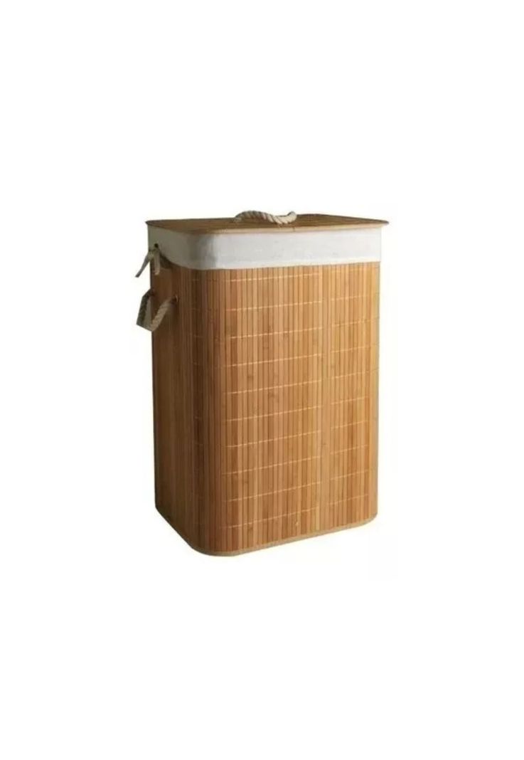 Organizador Canasto Cesto Hogar Pegable 40x30x60 CM Bambú-1