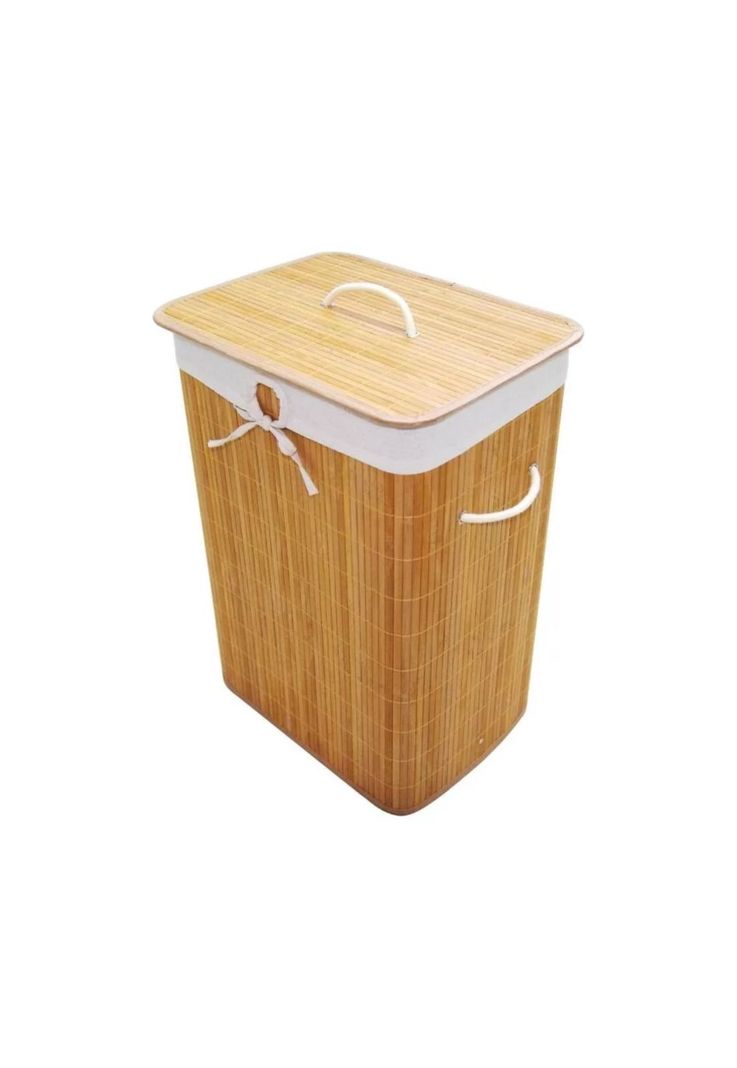 Organizador Canasto Cesto Hogar Pegable 40x30x60 CM Bambú-2