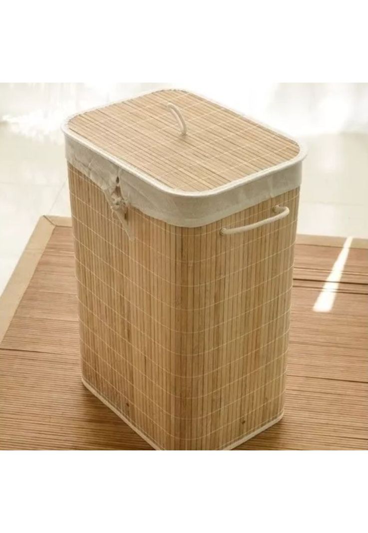 Organizador Canasto Cesto Hogar Pegable 40x30x60 CM Bambú-3