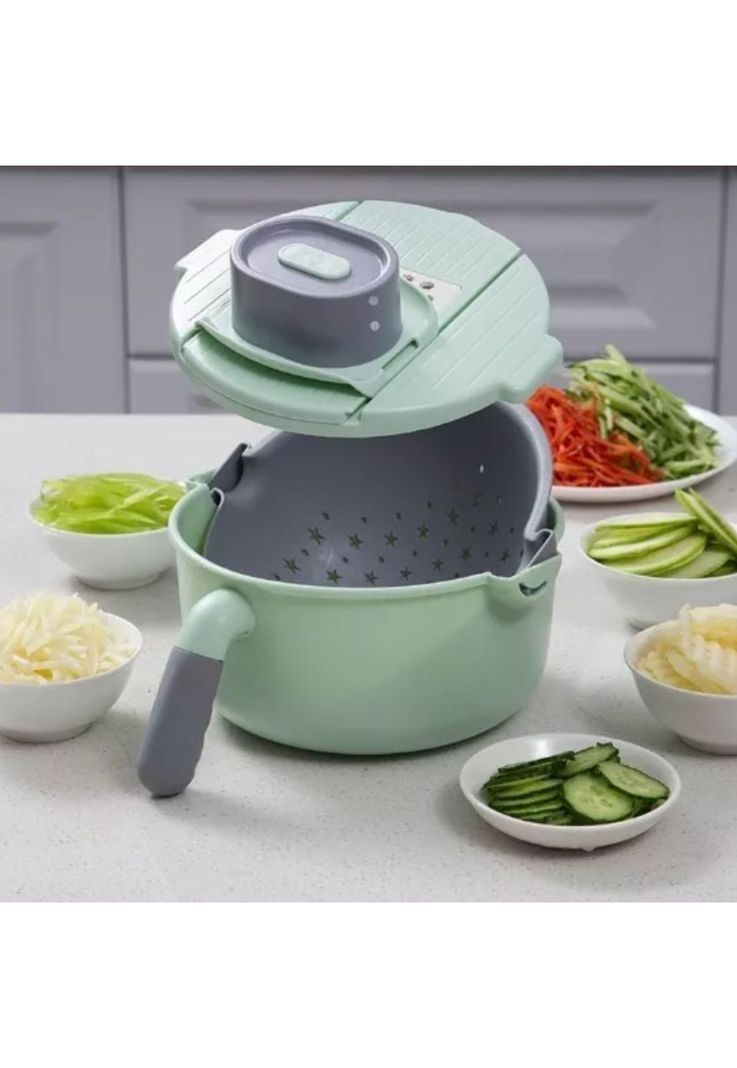 Cortador Picador Rallador Verduras Frutas Giratorio 9 en 1-4