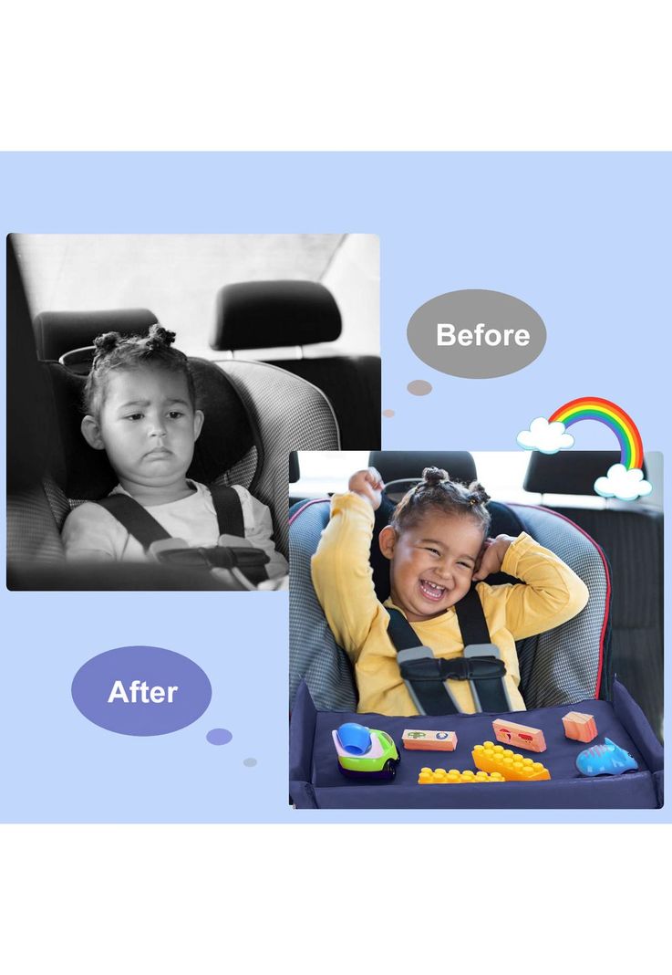 Mesa Viaje Infantil Automóvil Azul-3