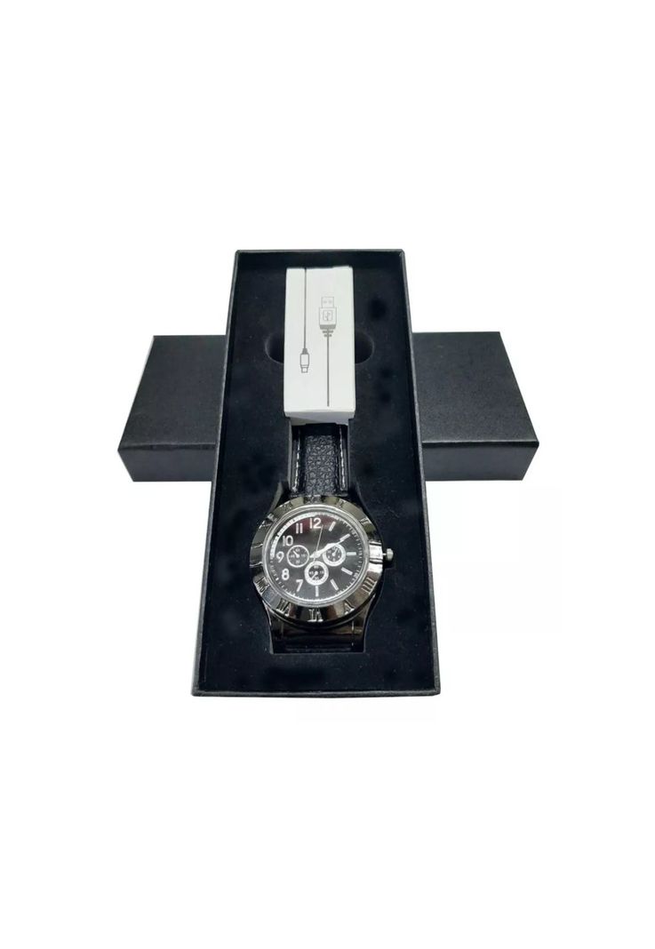 Reloj Pulsera Encendedor Recargable Usb Luz Led Hombre-3