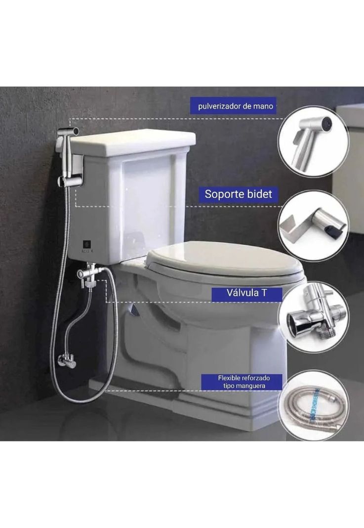 Ducha Bidet WC Árabe Acero Inoxidable-5