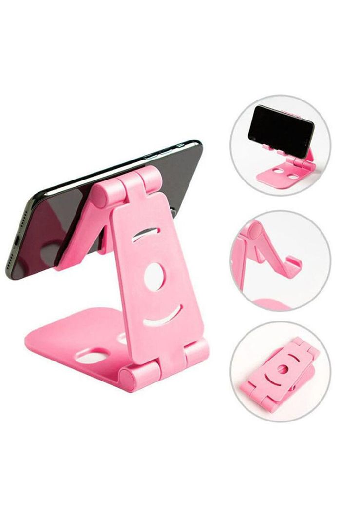 Soporte Celular Tablet Escritorio Mesa Rosado-3