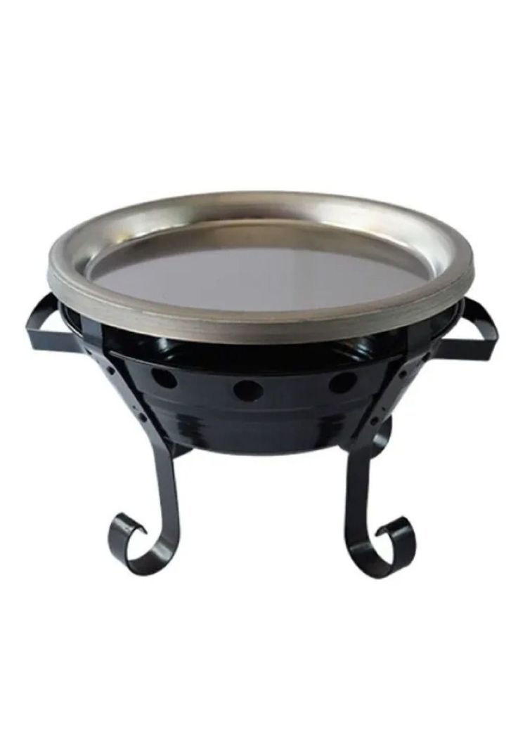Brasero Parrilla Mesa Chapa Enlozada 26x20 CM-0