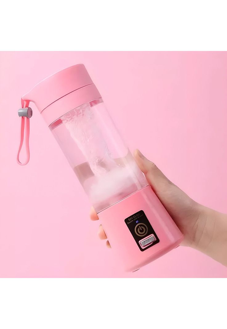 Batidora Licuadora Juguera Portátil USB Recargable 400 ML Rosa-3