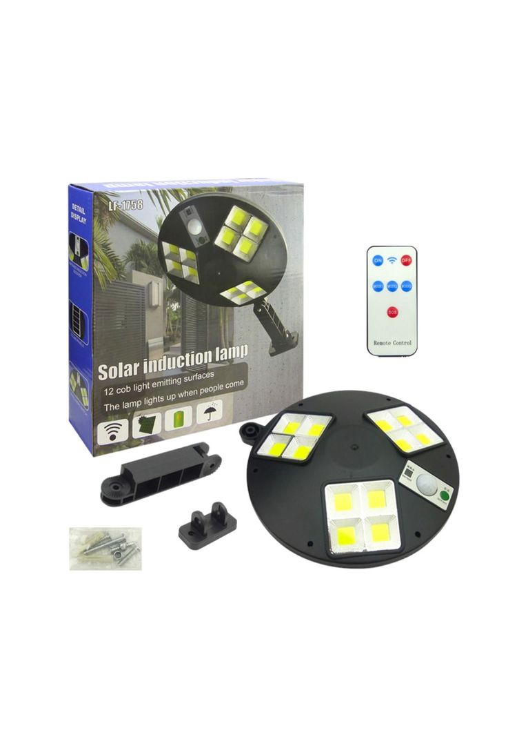 Farol Solar 12 Placas COB LED Sensor Movimiento-2