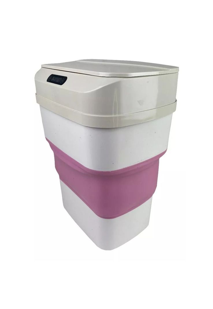 Papelera Basurero Inteligente Sensor Digital Infrarrojo Rosa-0