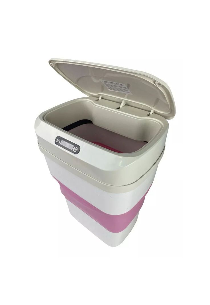 Papelera Basurero Inteligente Sensor Digital Infrarrojo Rosa-2