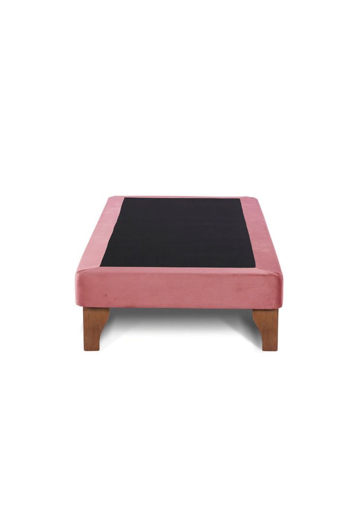 Base Cama Europea 1 Plaza 90x190 CM Palo Rosa  Felpa-1