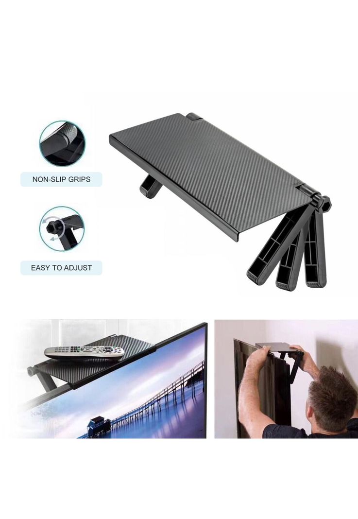Repisa Estante Pared Soporte Sobre Pantalla TV Ajustable Plegable-5