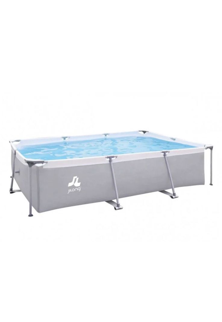 Piscina Rectangular Estructural 300x207x65 CM Gris-0