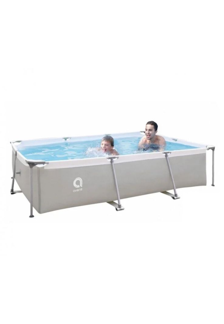 Piscina Rectangular Estructural 300x207x65 CM Gris-1