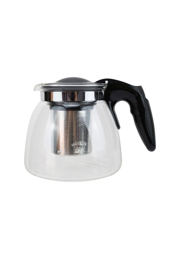 Hervidor Tetera Infusor Vidrio Cocina 900 ML Negro-0