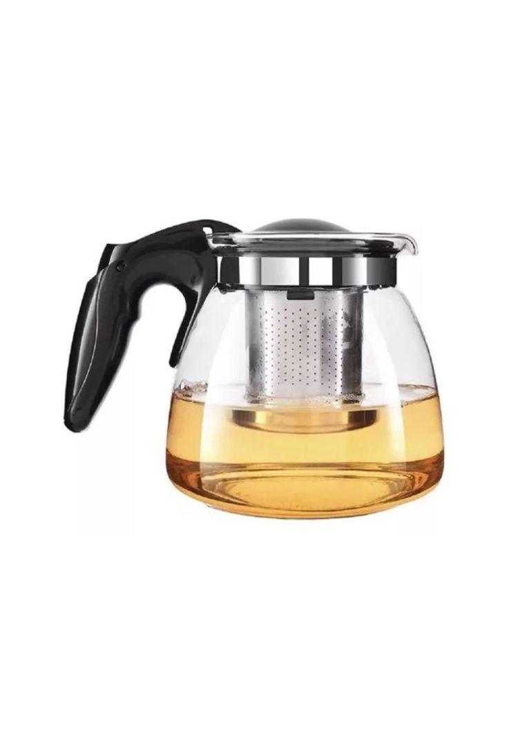 Hervidor Tetera Infusor Vidrio Cocina 900 ML Negro-1