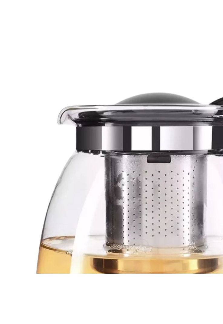 Hervidor Tetera Infusor Vidrio Cocina 900 ML Negro-3