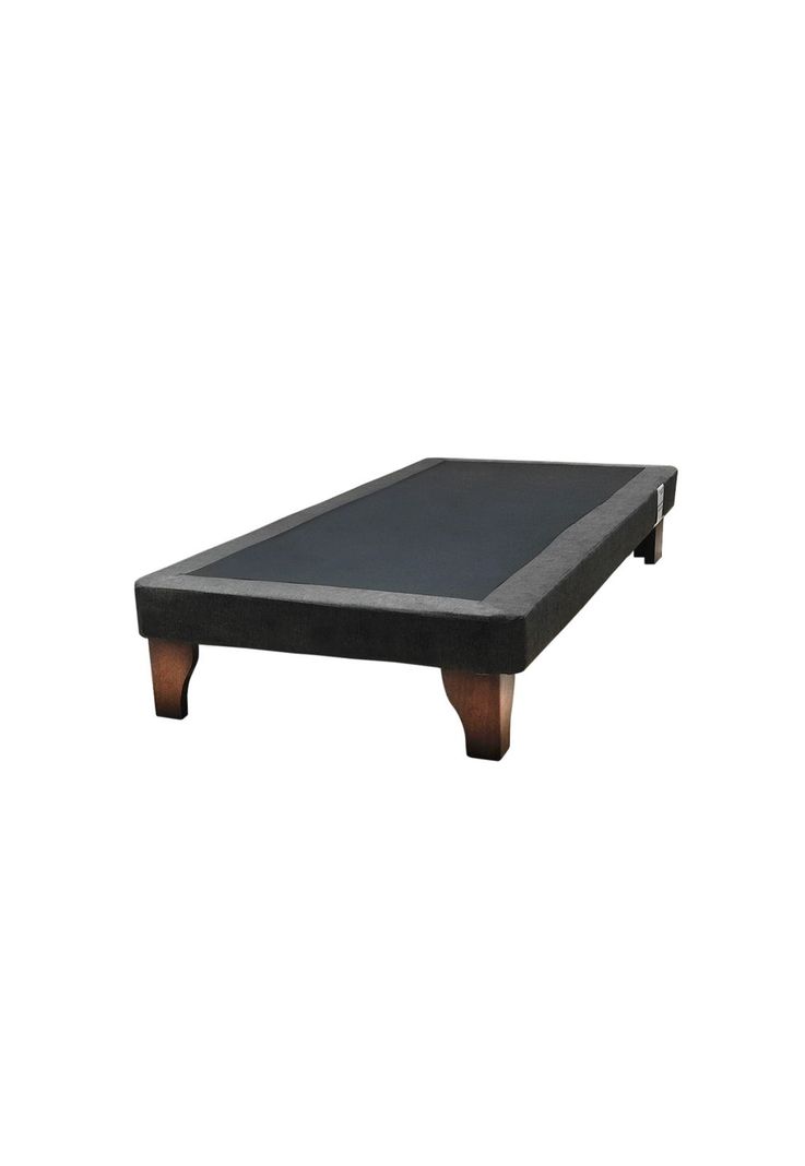 Base Cama Europea 1 Plaza 90x200 CM Gris Oscuro Felpa-0