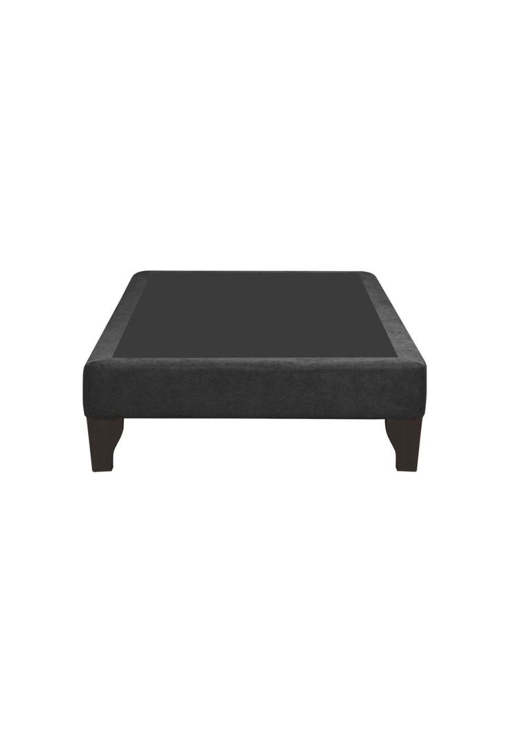 Base Cama Europea 1 Plaza 90x200 CM Gris Oscuro Felpa-1