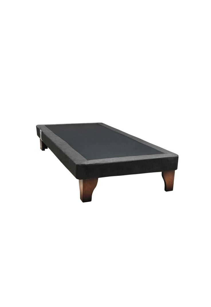 Base Cama Europea 1 Plaza 90x200 CM Gris Oscuro Felpa-2