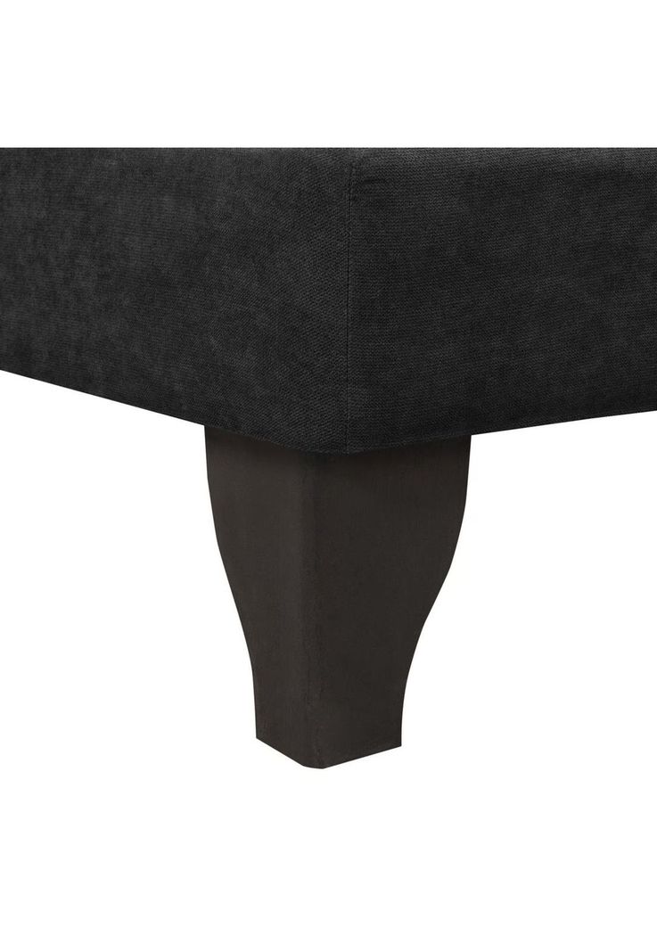 Base Cama Europea 1 Plaza 90x200 CM Gris Oscuro Felpa-3