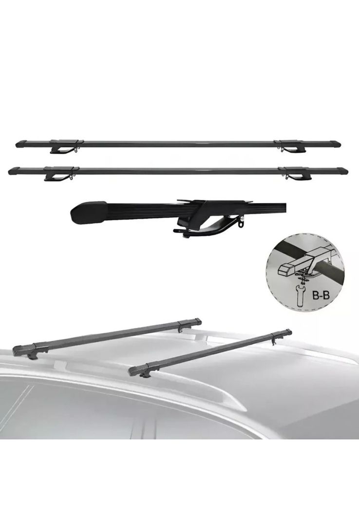 Parrilla Auto Barra Porta Equipaje Universal Techo 120 CM-4