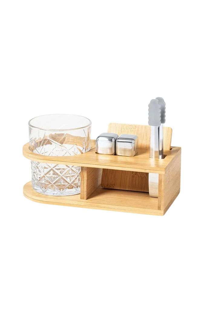 Set Whisky Accesorios Deluxe Bambú Vaso Devon 350 ML-0