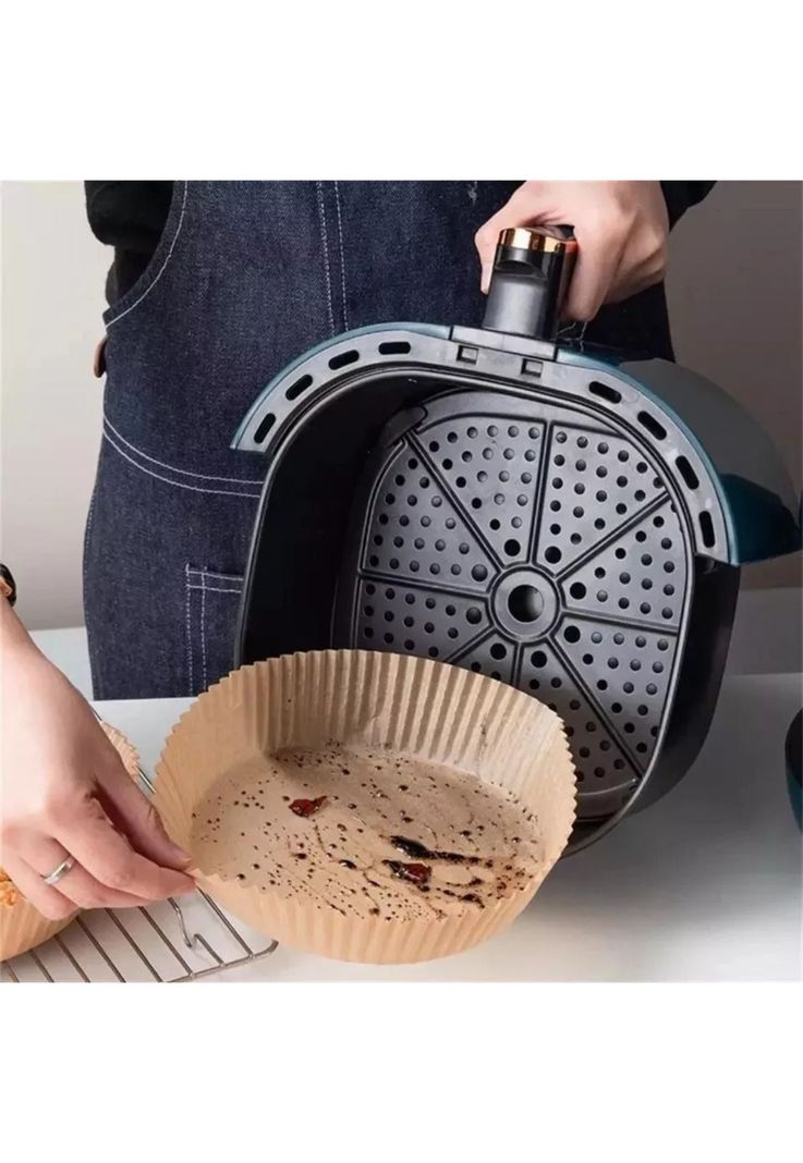 Pack 200 Papeles Circular Freidora Air Fryer Forro Antihaderente-4