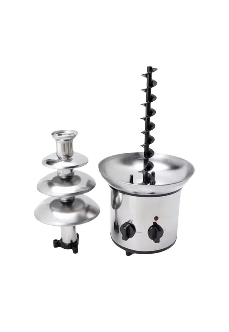 Cascada Fuente Chocolate Fondue 4 Niveles Acero Inoxidable Plateado-1