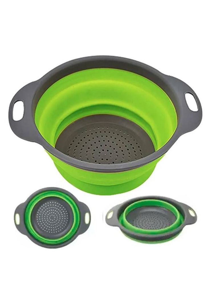 Pack 2 Coladores Escurridor Cocina Verde-0