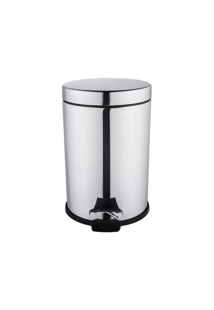Papelera Basurero Pedal 3 Litros Acero Inoxidable-1
