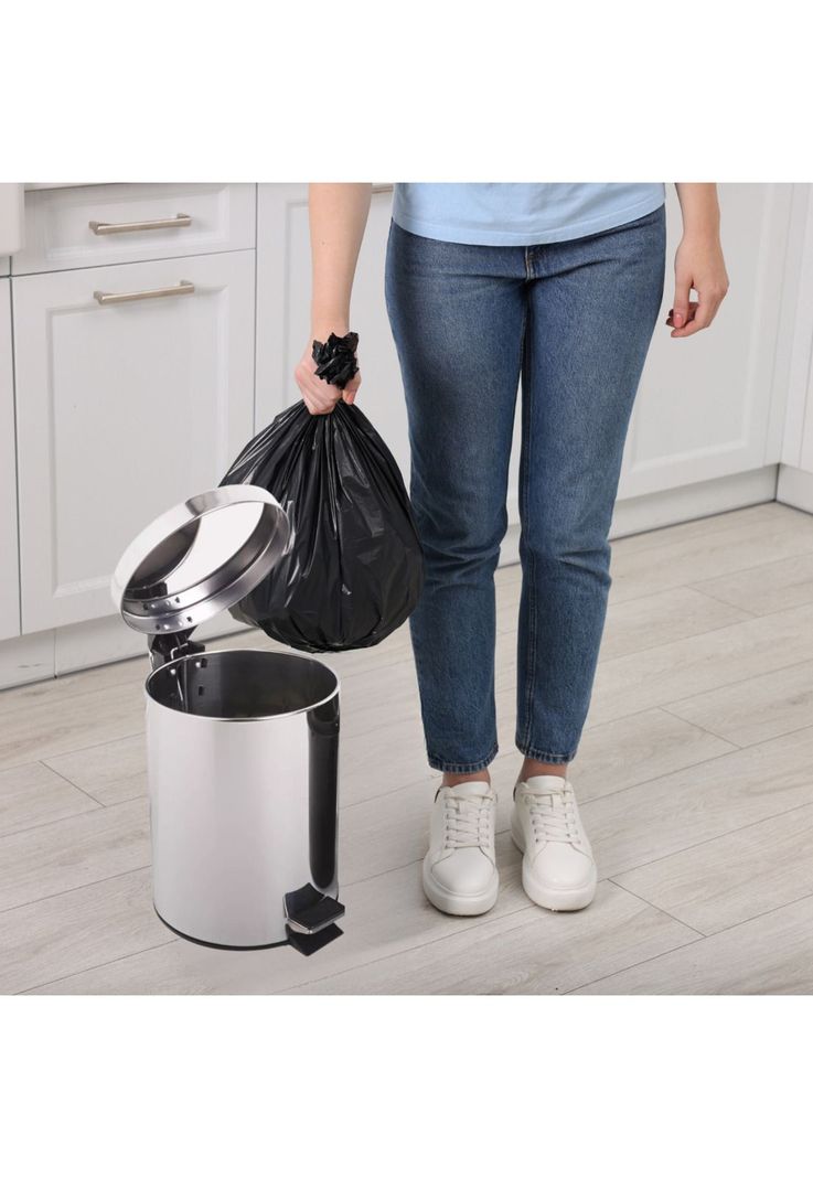 Papelera Basurero Pedal 3 Litros Acero Inoxidable-4