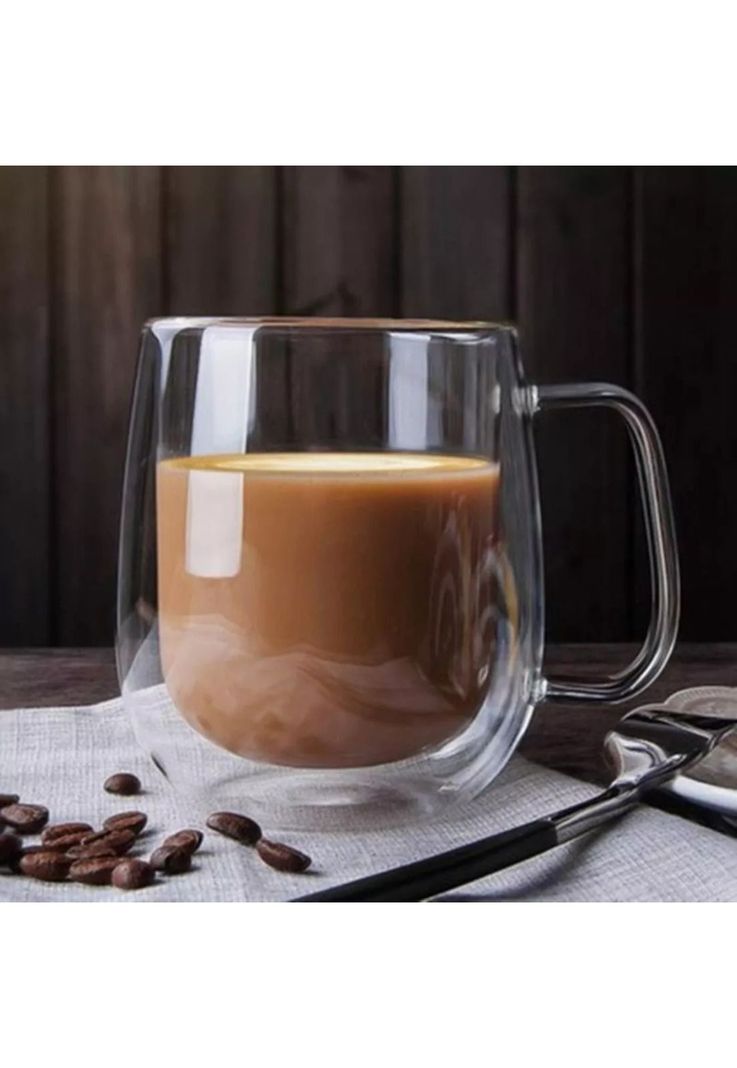Pack 2 Tazas MUG Café Té Doble Pared Vidrio 250 ML-3