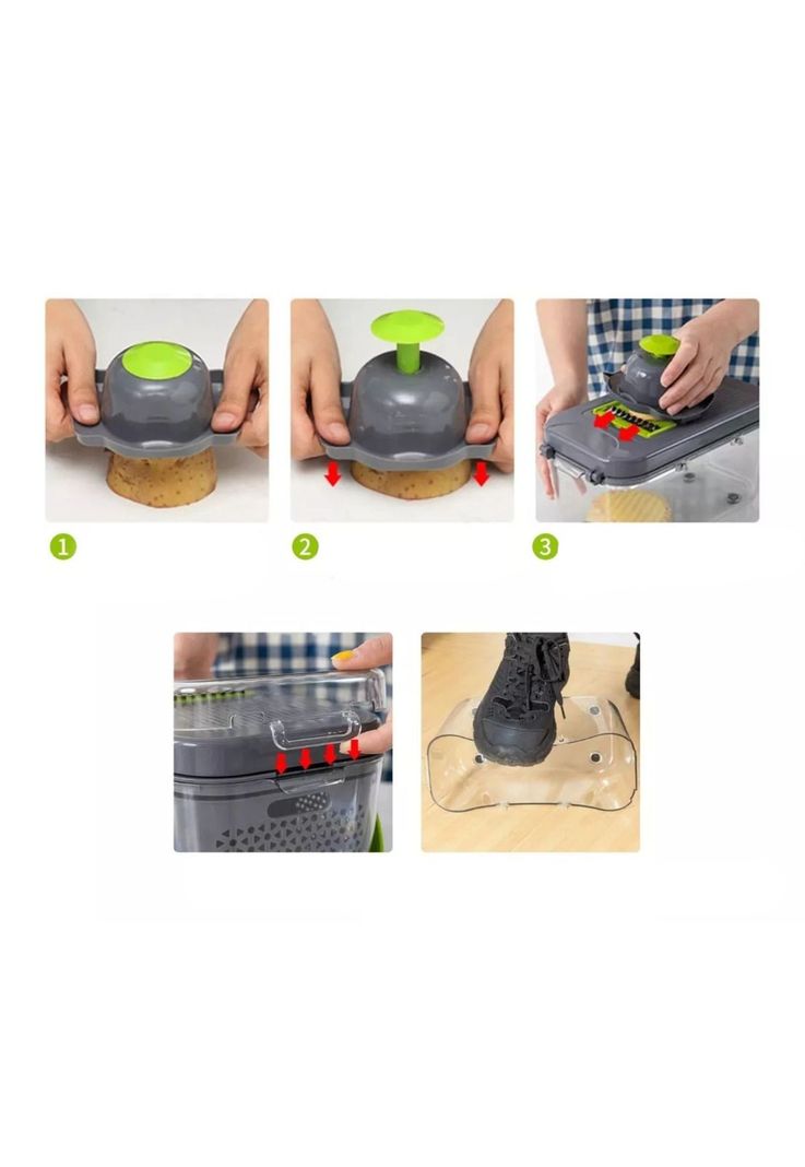 Picador Cortador Rayador Verduras Frutas 22 en 1-2