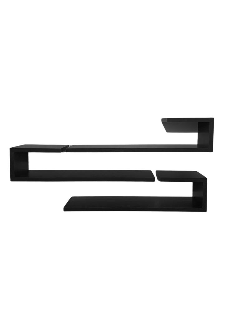Juego Repisas Flotantes Madera Geo Negro 95x45x15 CM-3