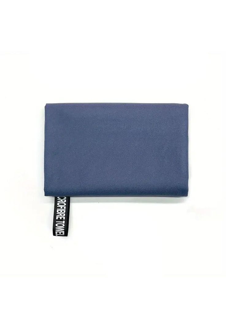 Set 3 Toallas Baño Viaje Microfibra Secado Rápido Azul Marino-1
