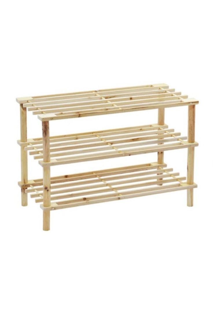 Zapatero Organizador Madera 3 Niveles 63x48.5x26 CM Café-1
