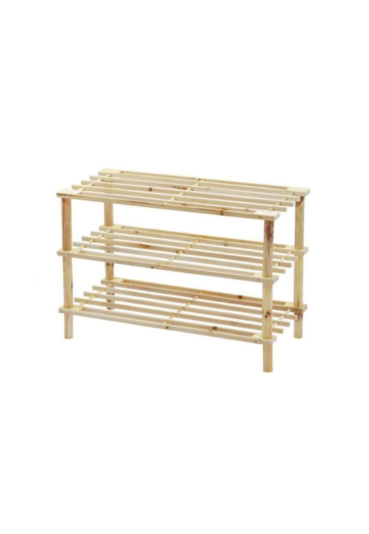 Zapatero Organizador Madera 3 Niveles 63x48.5x26 CM Café-0