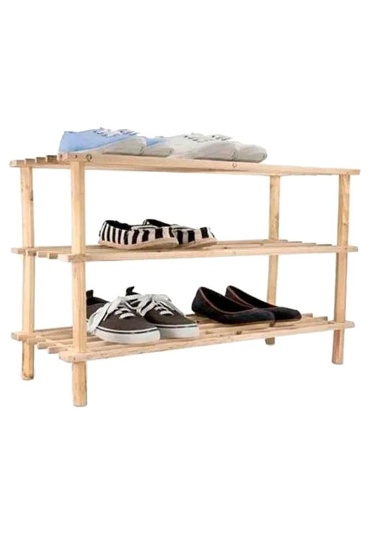 Zapatero Organizador Madera 3 Niveles 63x48.5x26 CM Café-3