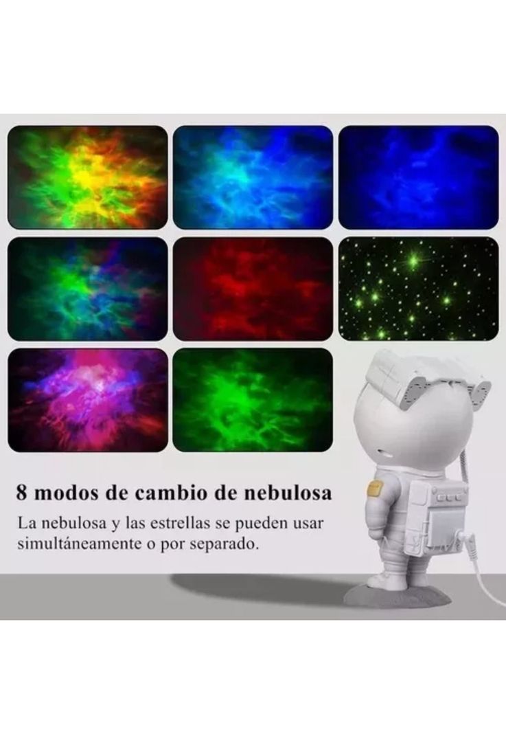 Proyector Lámpara Galaxia Astronauta Estrellas Dormitorio Noche-4