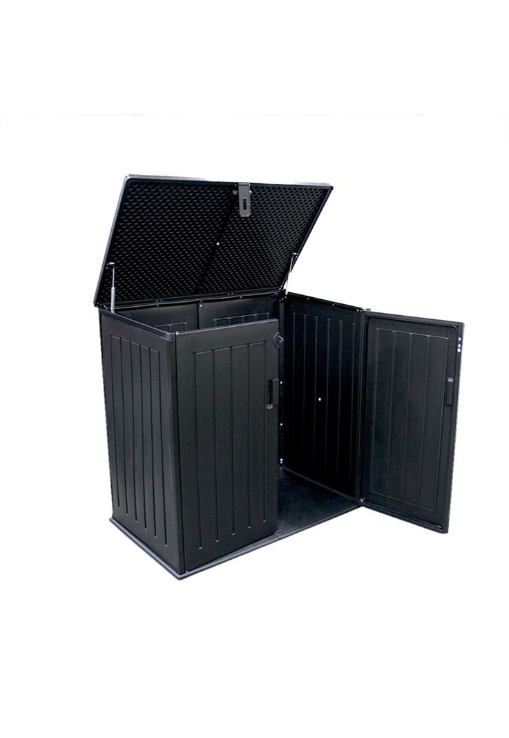 Bodega Baúl Multiuso Exterior Jardín 755 LT Negro 71x116x113 CM-0