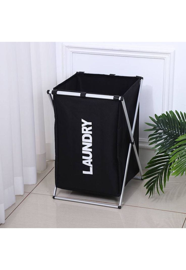 Canasto Cesta Organizador Ropa Plegable XL Negro-3