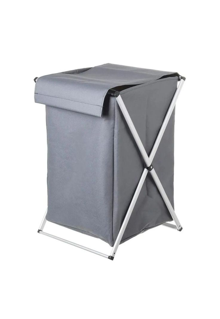 Canasto Cesta Organizador Ropa Plegable XL Gris-0