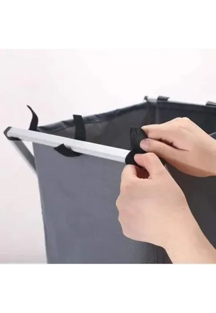 Canasto Cesta Organizador Ropa Plegable XL Gris-4