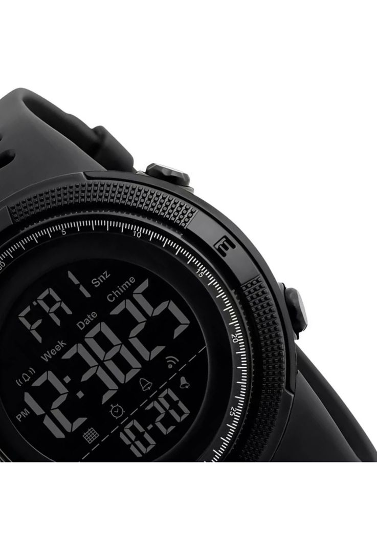 Reloj Digital Deportivo Resistente Al Agua Negro-1