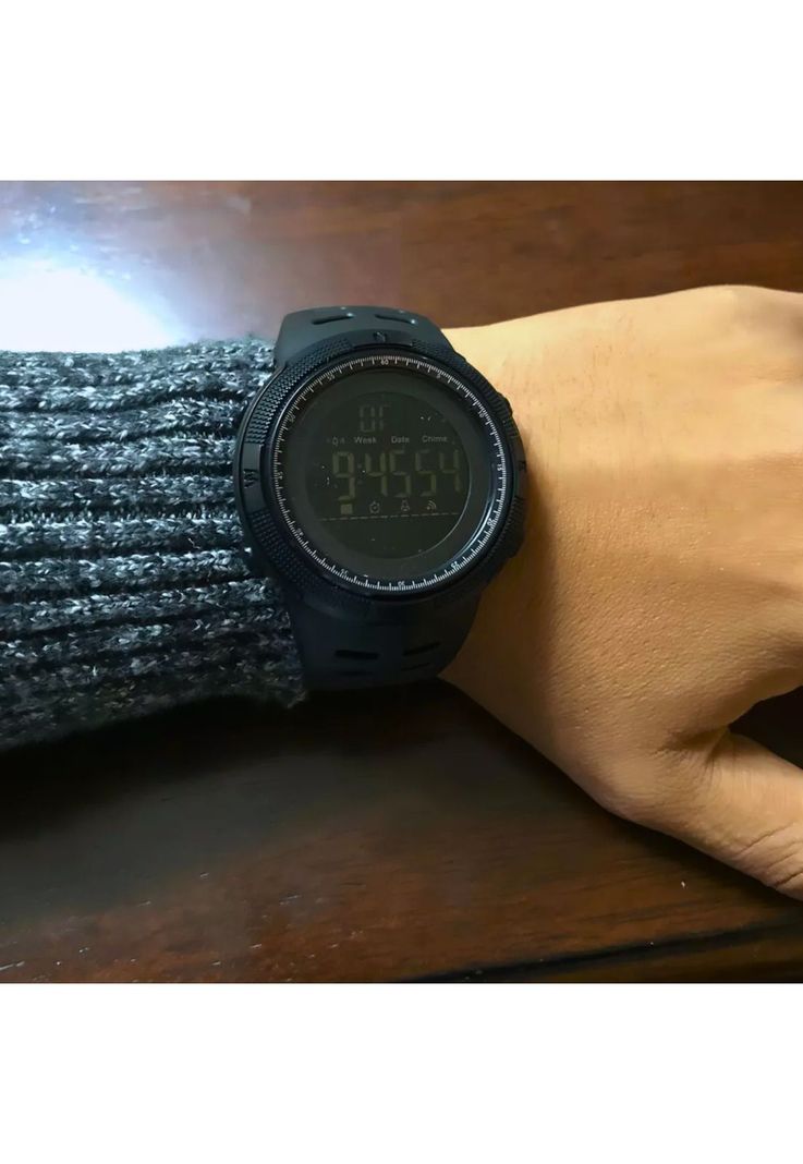 Reloj Digital Deportivo Resistente Al Agua Negro-4