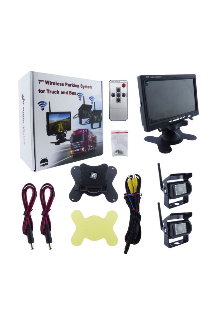 Kit 2 Cámaras Seguridad Camión WIFI 7 Control-4
