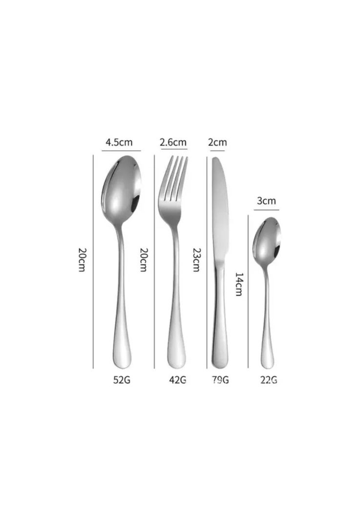 Set Cubiertos 24 Piezas Acero Inoxidable DLX-2