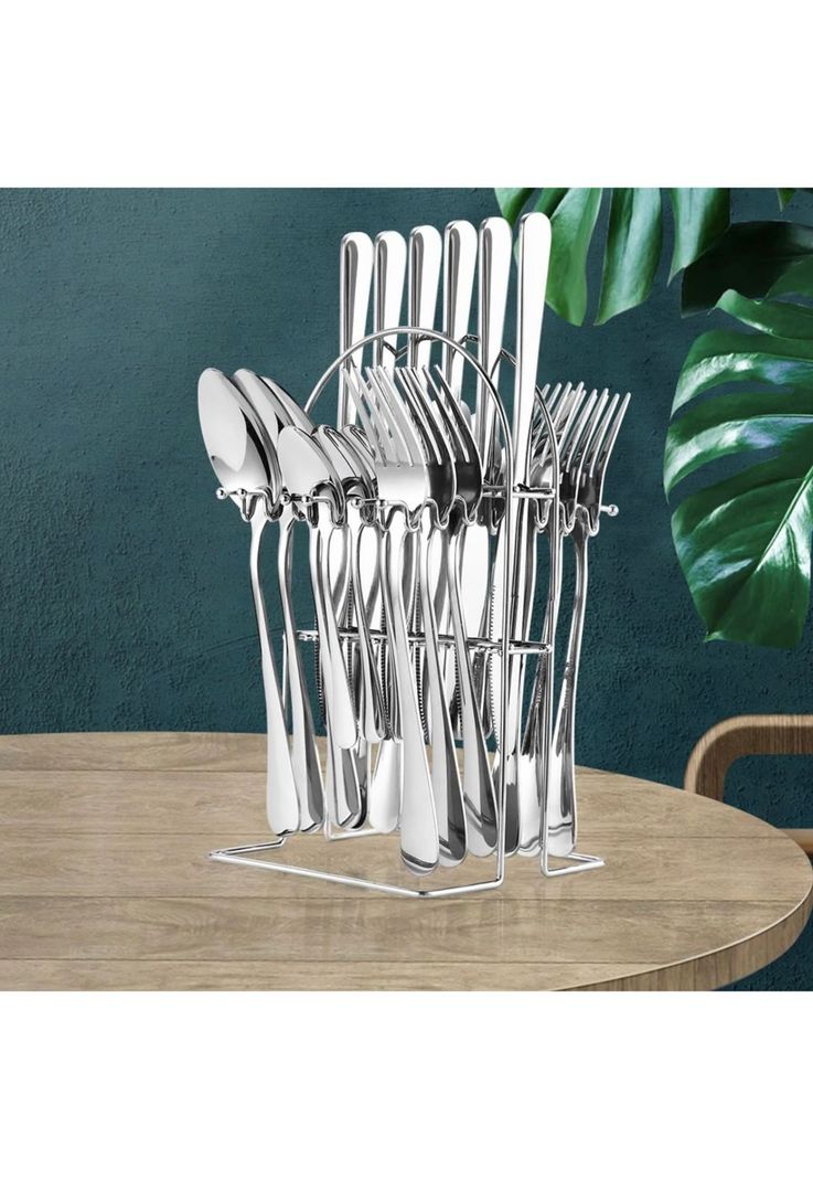 Set Cubiertos 24 Piezas Acero Inoxidable DLX-4